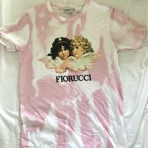 Fiorucci pink tie dyed t shirt